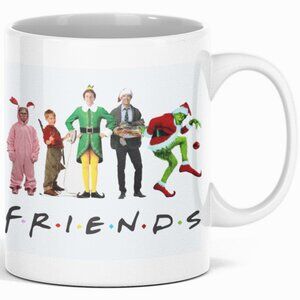 Holiday Christmas Friends Double-Sided Ceramic Coffee Mug